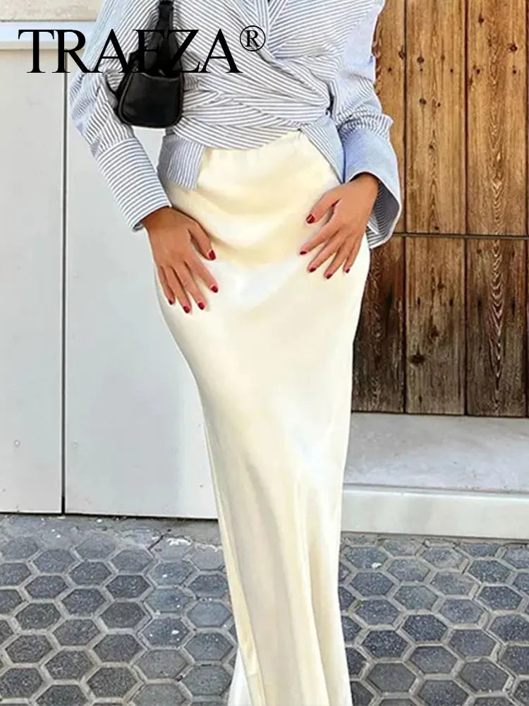 Elegant Satin Skirt