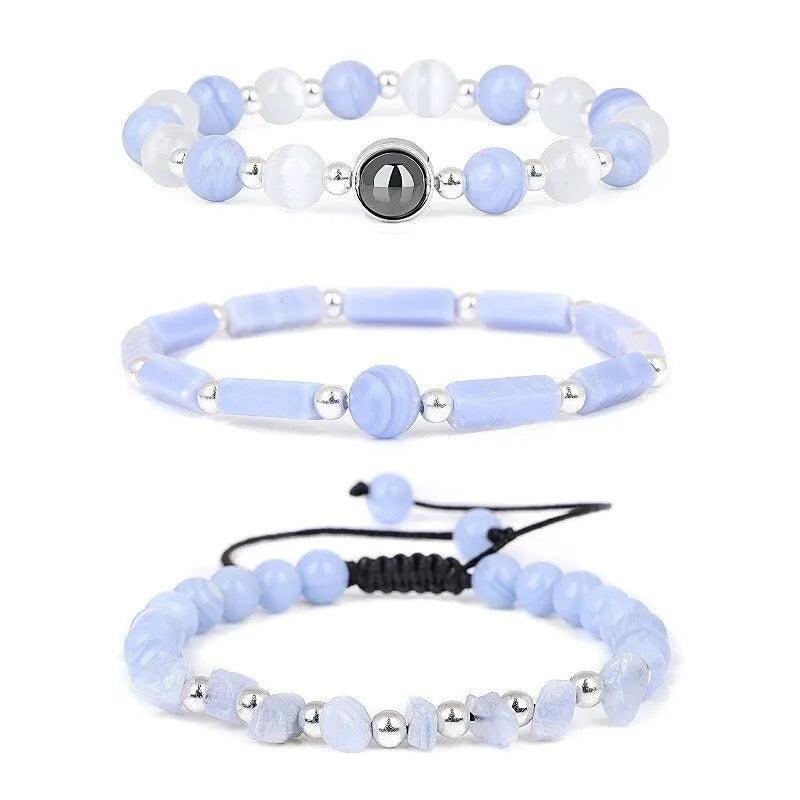 3pcs/Set Body-Purifying Amethyst Bracelet for Weight Loss