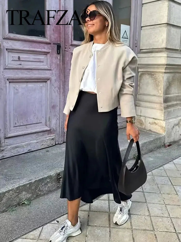 Elegant Satin Skirt