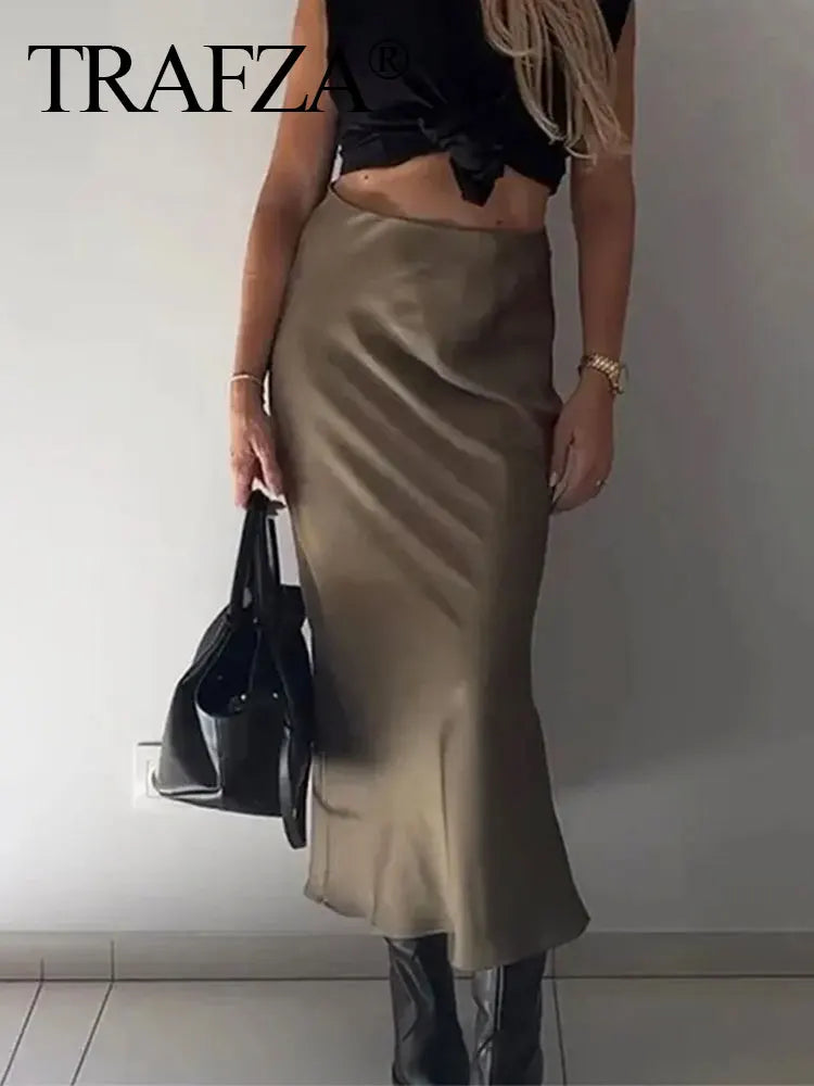 Elegant Satin Skirt