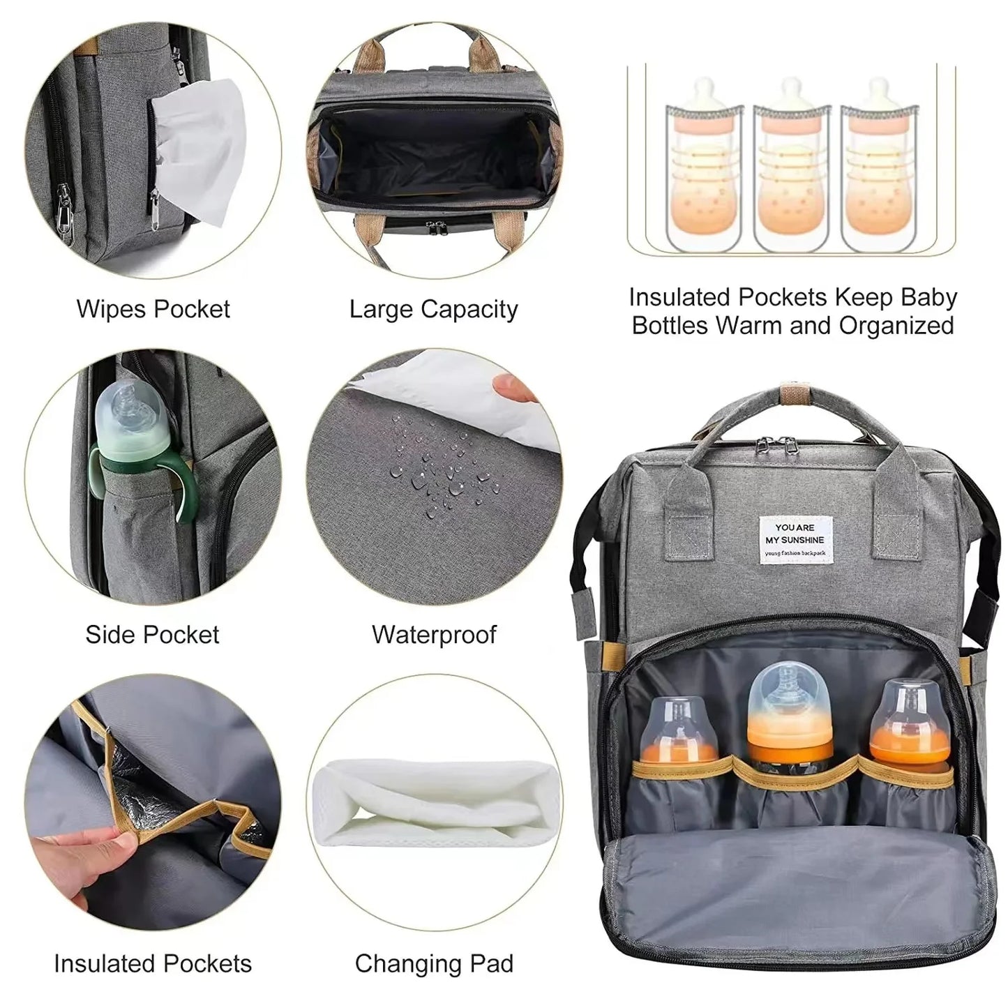 Foldable Bed Diaper Bag